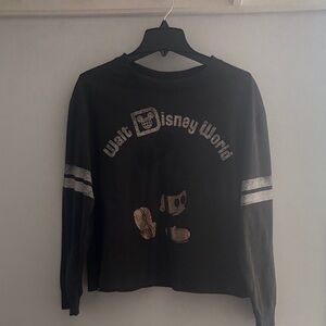 Disney Black and Silver Long Sleeve Shirt